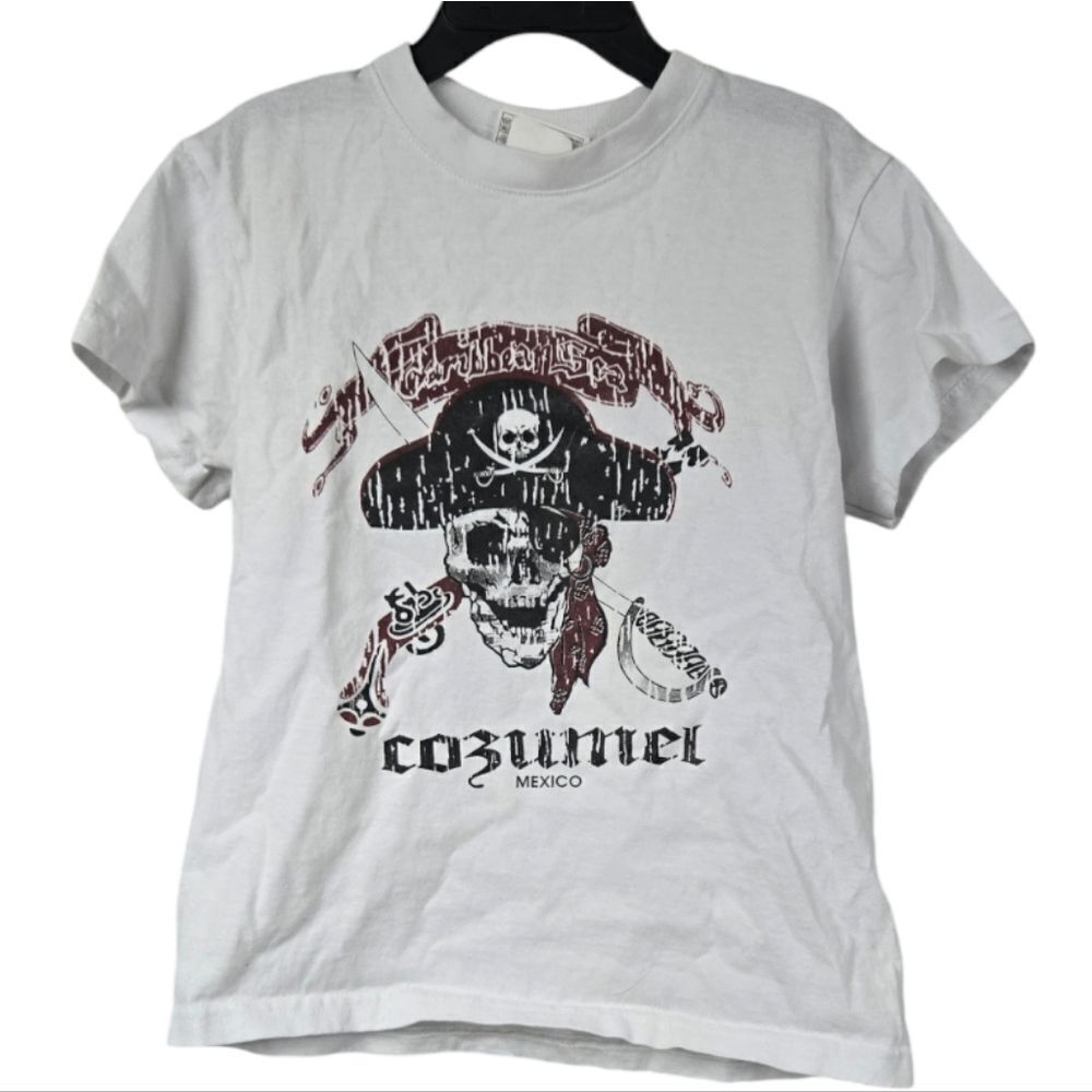 Pirate Skull Cozumel Boys T-Shirt Casual Souvenior Kids Graphic Print Tee Kids